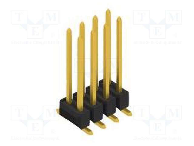 Connector: pin strips; pin header; male; PIN: 8; 2.54mm; SMT; 2x4