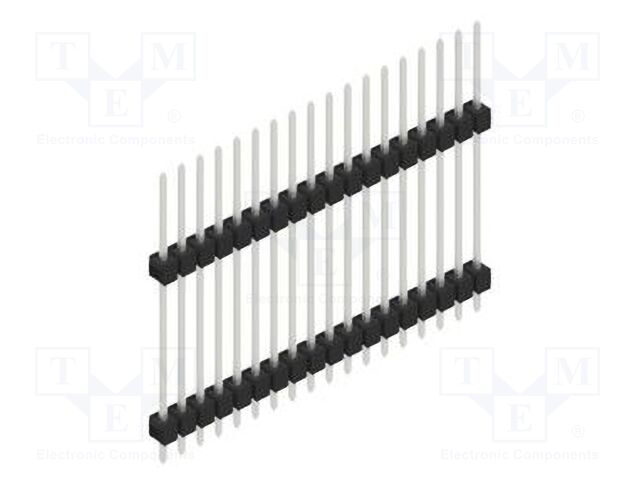 Connector: pin strips; pin header; male; PIN: 18; 2.54mm; THT; 1x18