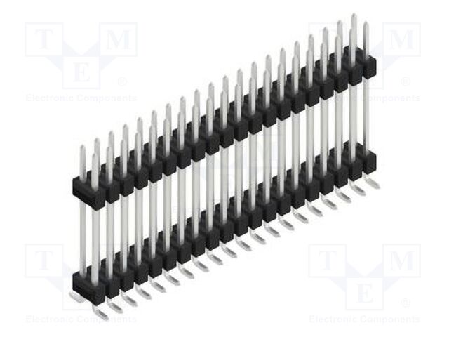 Connector: pin strips; pin header; male; PIN: 40; 2.54mm; SMT; 2x20