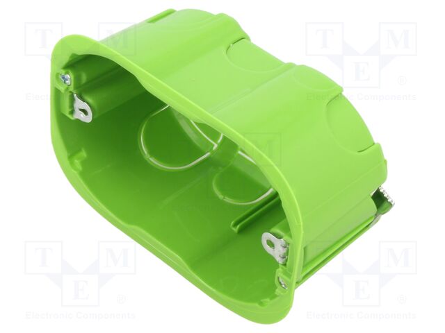Enclosure: junction box; X: 110mm; Y: 73mm; Z: 50mm; plastic; green