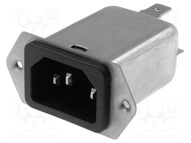Connector: AC supply; socket; male; 4A; 250VAC; IEC 60320; -25÷85°C