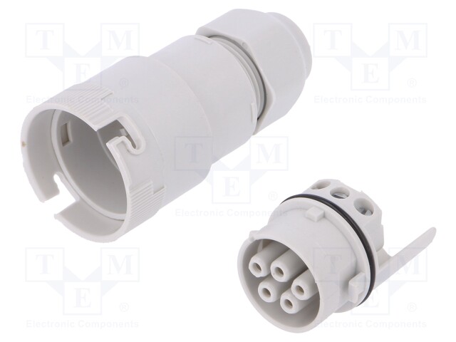 Connector: AC supply; screw terminal; female; 9÷12mm; 1÷2.5mm2