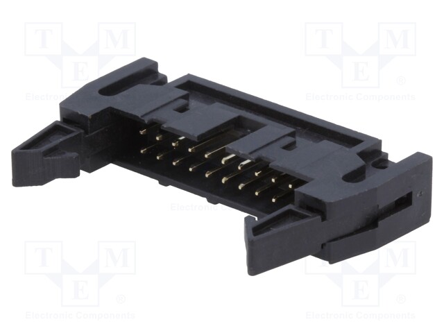 Socket; IDC; male; PIN: 20; straight; with ejector; THT; gold-plated