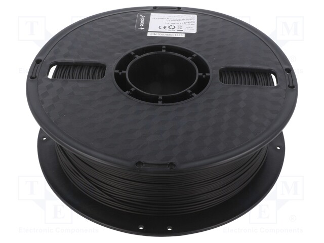 Filament: PLA; 1.75mm; black; 190÷220°C; 1kg