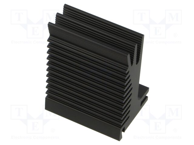 Heatsink: extruded; grilled; black; L: 37.5mm; W: 52.3mm; H: 28mm