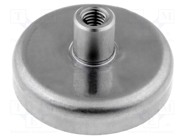 Magnet: permanent; hard ferrite; H: 7mm; 64N; Ø: 32mm; Int.thread: M5