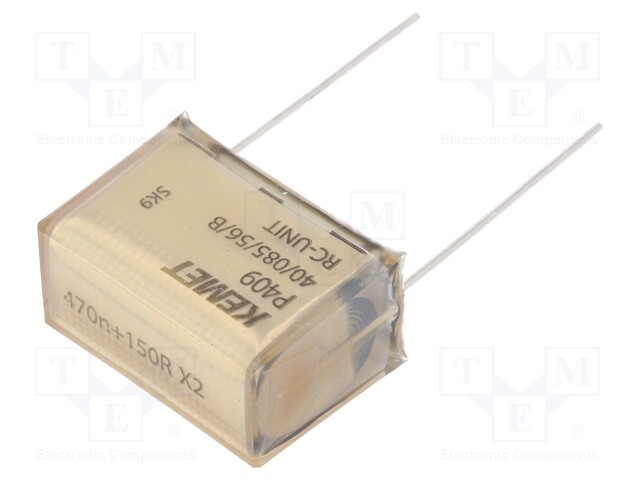 Capacitor: paper; X2; 470nF; 275VAC; 25.4mm; ±20%; THT; Series: P409