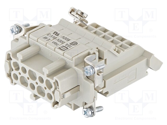 Han E AV 10 Pos. F Insert Term Block Lef