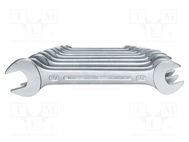 Wrench-set; spanner; tool steel; 10pcs.