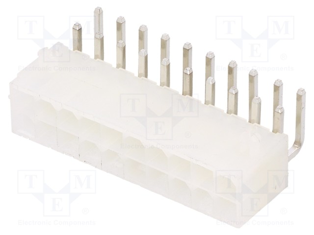 Socket; wire-board; male; MF42; 4.2mm; PIN: 20; THT; PCB snap; 7A