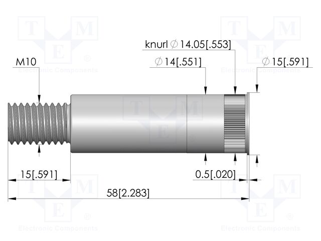 Test probe socket; silver plated; KS-672; 58mm; test needles