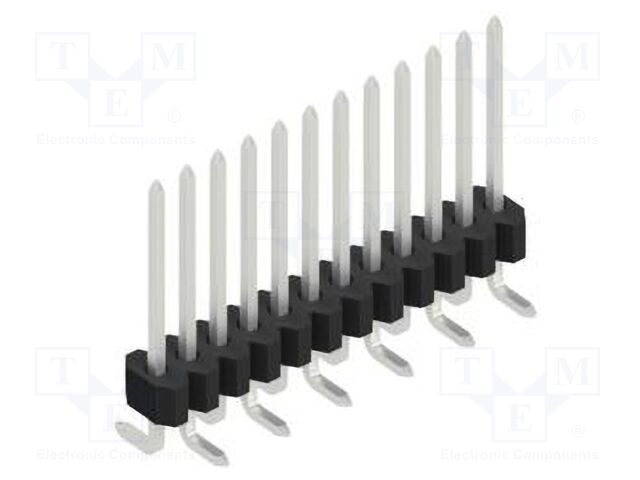 Connector: pin strips; pin header; male; PIN: 12; 1.27mm; SMT; 1x12