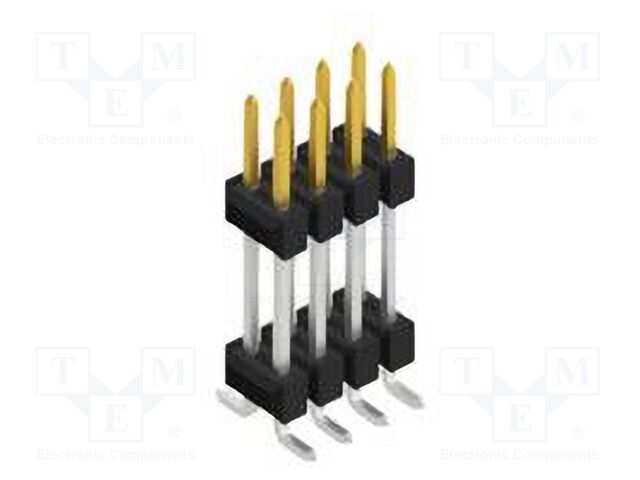 Connector: pin strips; pin header; male; PIN: 8; 2.54mm; SMT; 2x4