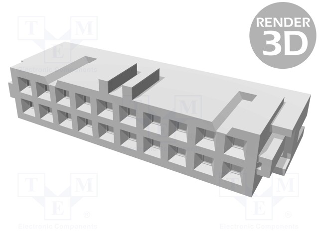 Plug; IDC; female; PIN: 20; IDC; for ribbon cable; 1.27mm