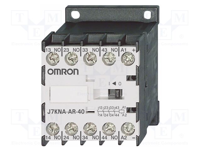 Contactor: 4-pole; NO x4; 24VDC; 2A; for DIN rail mounting; J7KNA
