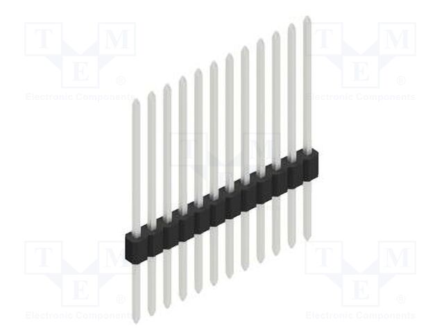 Connector: pin strips; pin header; male; PIN: 12; 1.27mm; THT; 1x12