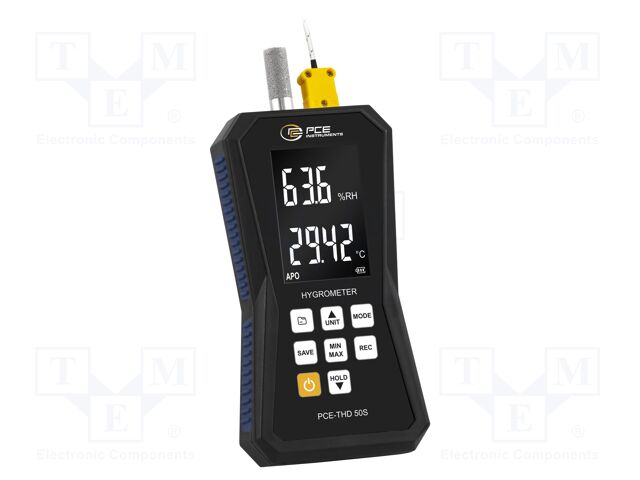 Thermo-hygrometer; LCD; Non-contact temp.range: -20÷60°C; 0.01°C