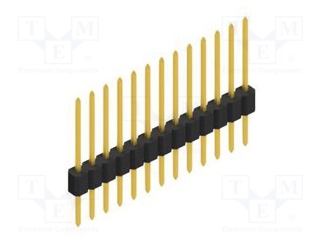 Connector: pin strips; pin header; male; PIN: 13; 1.27mm; THT; 1x13