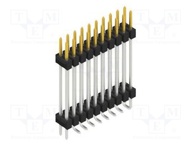 Connector: pin strips; pin header; male; PIN: 20; 2.54mm; SMT; 2x10