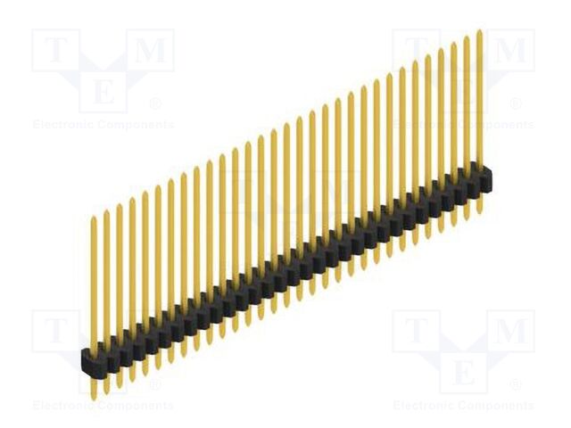 Connector: pin strips; pin header; male; PIN: 31; 1.27mm; THT; 1x31