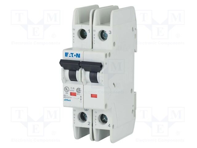 Circuit breaker; 230/400VAC; Inom: 1.5A; Poles: 2; Charact: C; 15kA