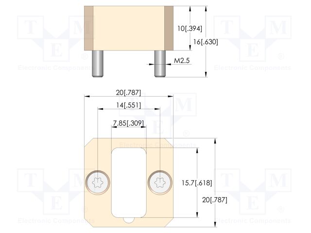Test probe socket; 10mm