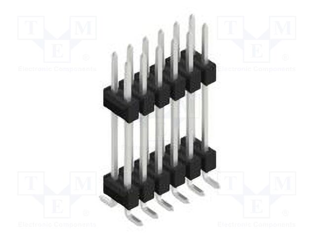 Connector: pin strips; pin header; male; PIN: 12; 2.54mm; SMT; 2x6
