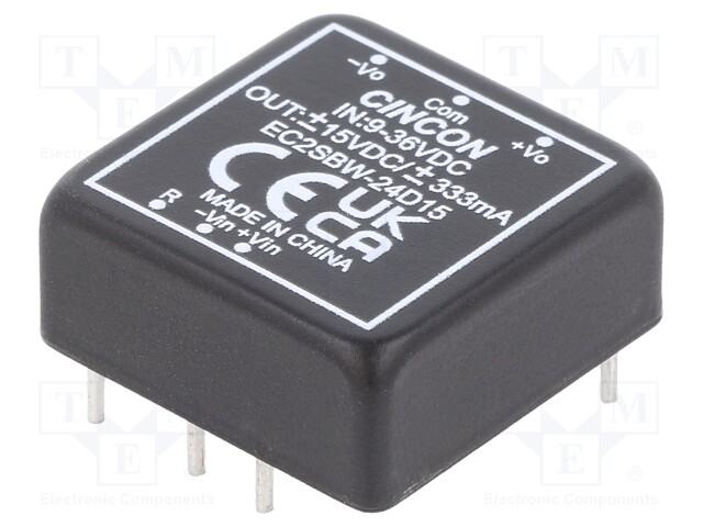 Converter: DC/DC; 10W; Uin: 9÷36V; Uout: 15VDC; Uout2: -15VDC; 18g
