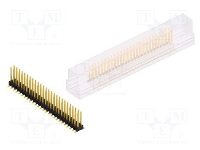 Connector: pin strips; pin header; male; PIN: 52; 2.54mm; SMT; 2x26