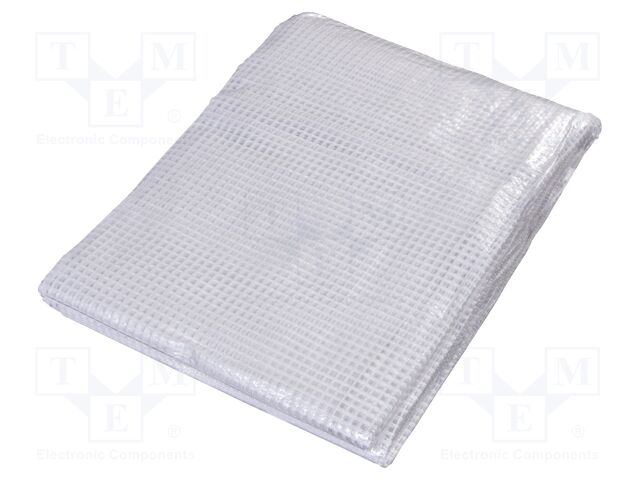 Tarpaulin; L: 4m; Width: 2m; polyetylene; transparent; 100g/m2; 8m2