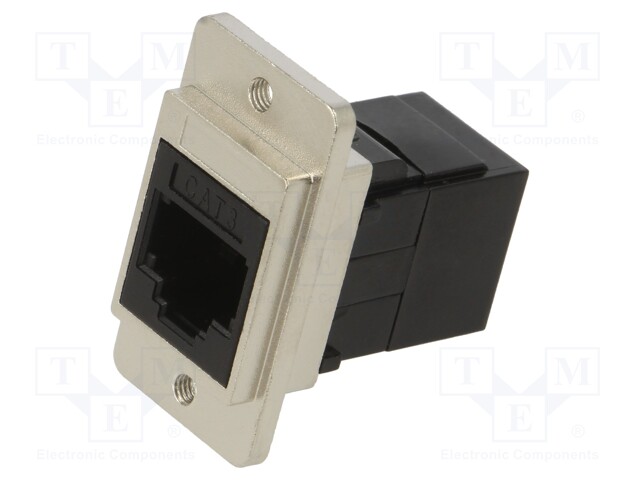 Coupler; DUALSLIM; Cat: 3; Layout: 6p4c; RJ11 socket,both sides