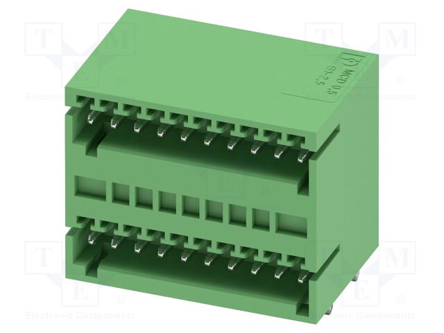 PCB headers, nominal cross section: 0.5 mm?, color: green, n
