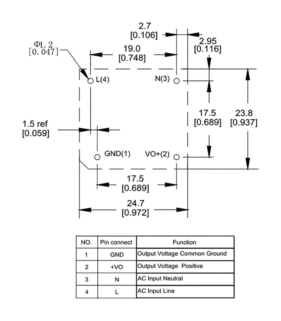 Converter: AC/DC; 3W; 85÷265VAC; Usup: 100÷370VDC; Uout: 7.5VDC