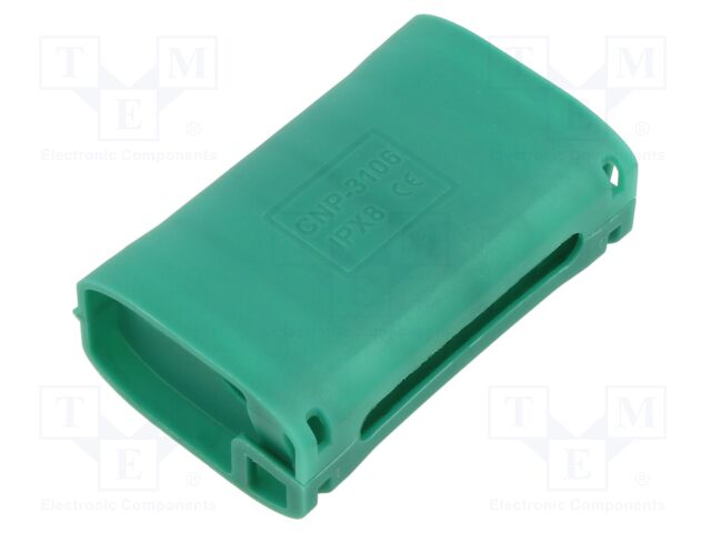 Gel cable joint; IP68; Y: 74mm; X: 46.2mm; Z: 26mm; Body: green