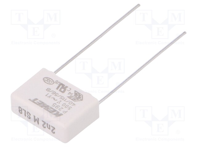 Capacitor: paper; Y1; 2.2nF; 500VAC; 15mm; ±20%; THT; Series: P295