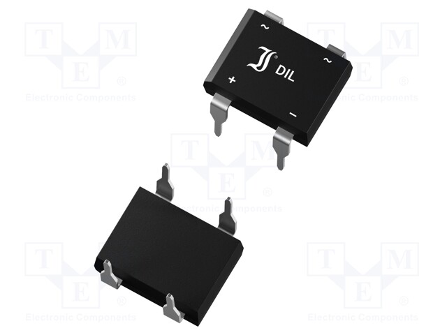 Single-phase bridge rectifier; Urmax: 160V; If: 1A; Ifsm: 40A; DIL