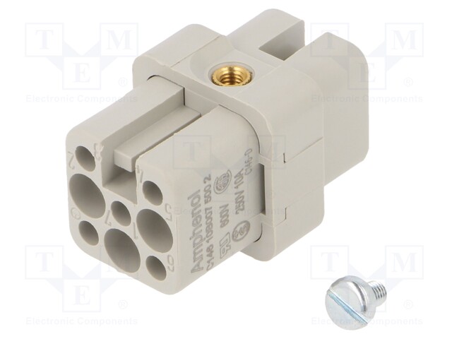 Connector: HDC; contact insert; female; C146,heavy|mate D; PIN: 8