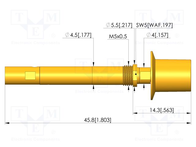 Test needle; screw-in