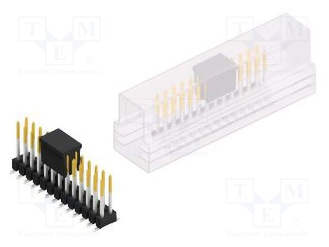 Connector: pin strips; pin header; male; PIN: 26; 2.54mm; SMT; 2x13