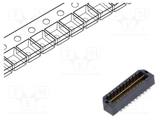 Connector: PCB to PCB; male; PIN: 40; 0.5mm; QTH; gold-plated; SMT