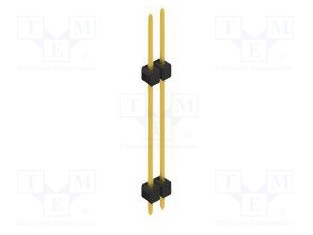Connector: pin strips; pin header; male; PIN: 2; 2.54mm; THT; 1x2