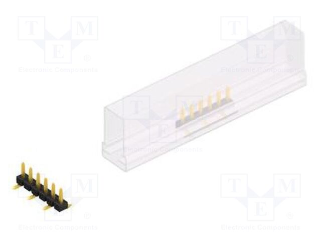 Connector: pin strips; pin header; male; PIN: 6; 2.54mm; SMT; 1x6