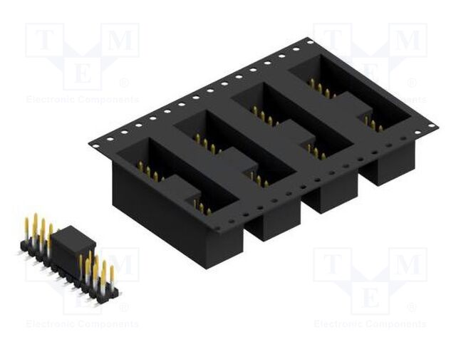 Connector: pin strips; pin header; male; PIN: 22; 2.54mm; SMT; 2x11