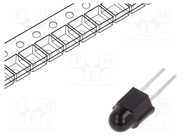 IR transmitter; 950nm; black; 230mW; 10°; SMD; 100mA; 1.5÷2.3V