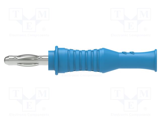 Connector: 4mm banana; plug; 36A; 30VAC; 60VDC; blue; non-insulated