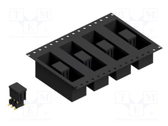 Connector: pin strips; pin header; male; PIN: 6; 2.54mm; SMT; 2x3