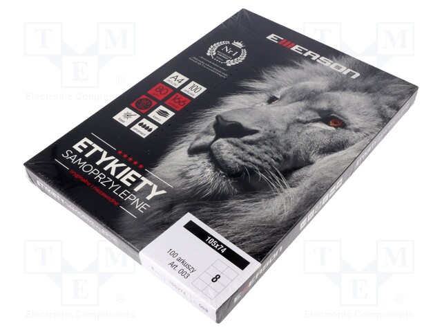 Label; V: self-adhesive; Pcs: 100; 105x74mm