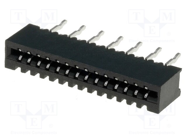 Connector: FFC (FPC); straight; PIN: 14; NON-ZIF; THT; tinned; 1mm