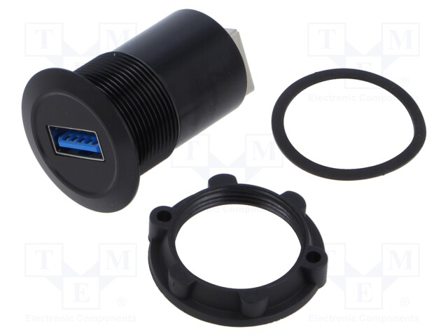 Adapter; USB A socket,USB B socket; USB 3.0; Thread: M22; 1÷10mm