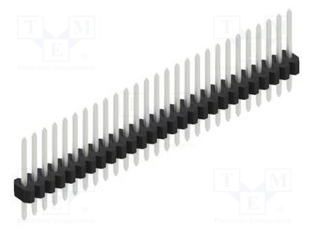 Connector: pin strips; pin header; male; PIN: 27; 1.27mm; THT; 1x27
